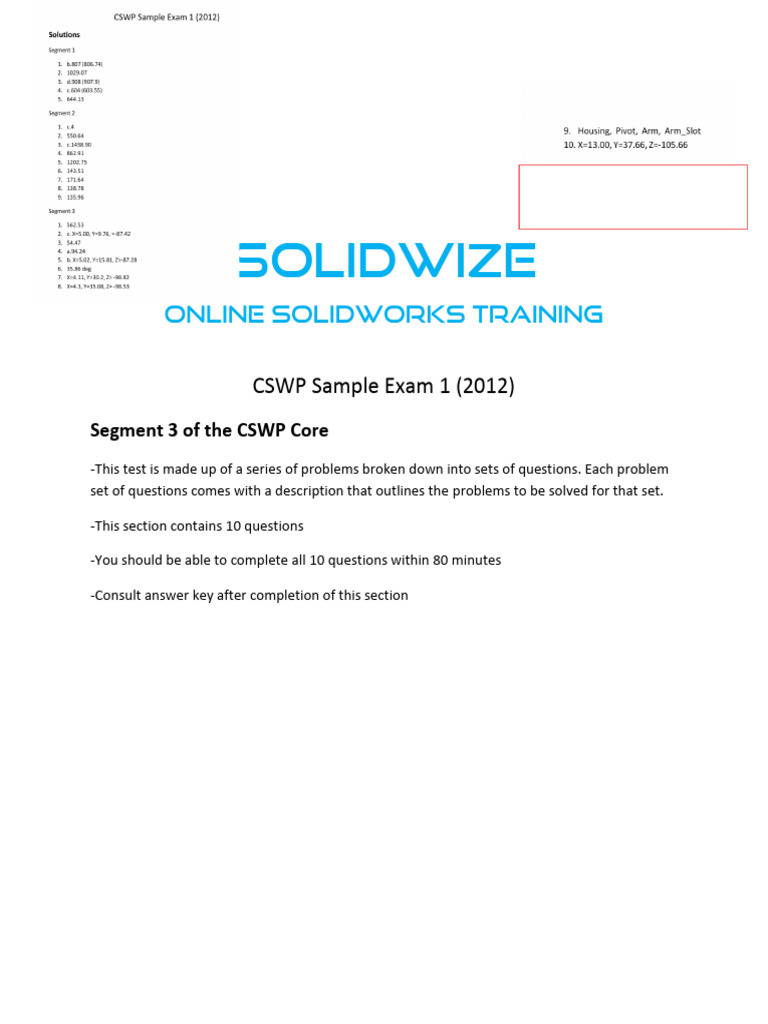 CSWP Segment 3 Sample Exam Guide | PDF | Density