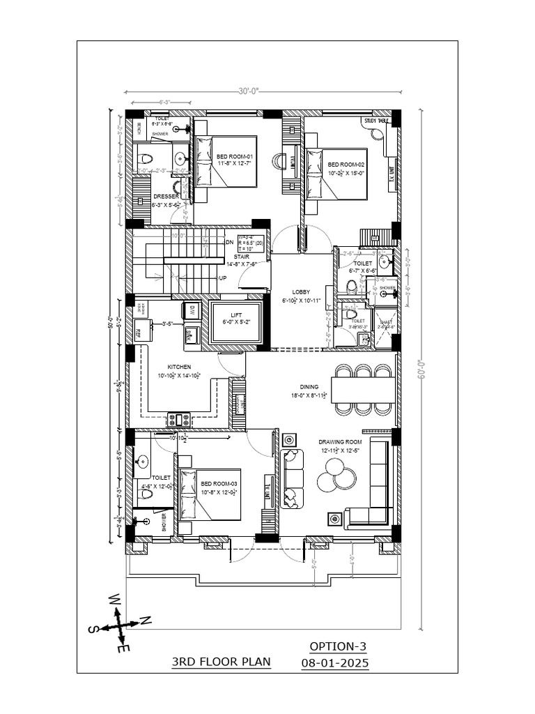 Detailed 3rd Floor Plan Layout | PDF | Home | Bathroom