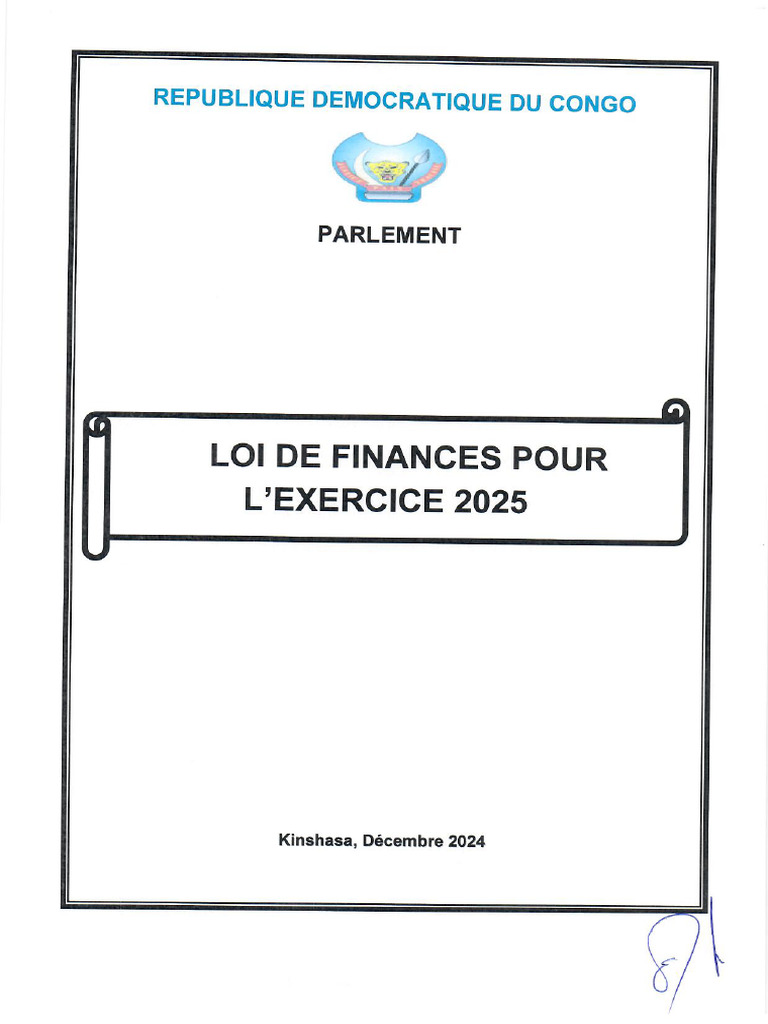 Loi de Finances 2025 Et Annexes | PDF