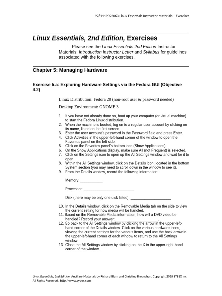 CH 5 Exercises | PDF | Icon (Computing) | Linux Distribution