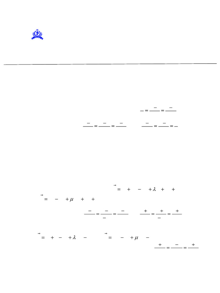 Class 12 3D Geometry Worksheet | PDF | Line (Geometry) | Mathematical ...