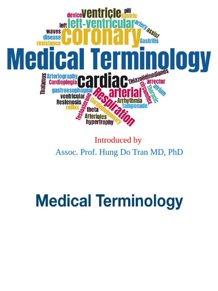 1 The Medical Terminology PDF Medicine Adjective