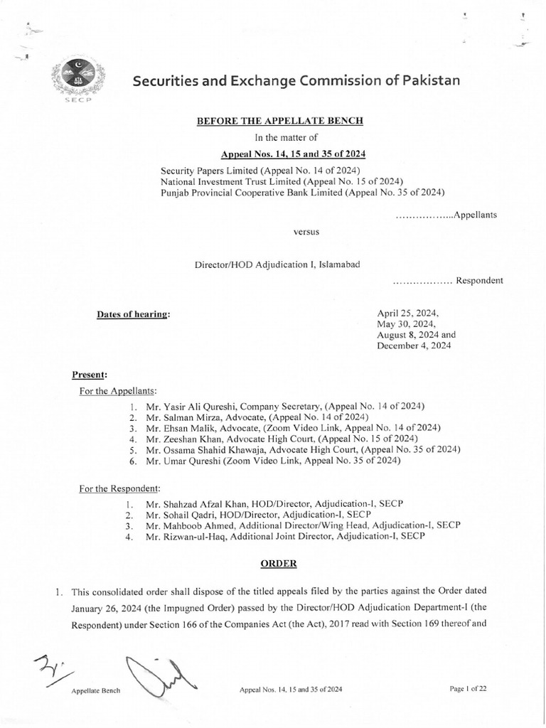 Appeal Nos 1415 35 of 2024 Ms. Security Papers Limited NITL PPCBL Vs ...