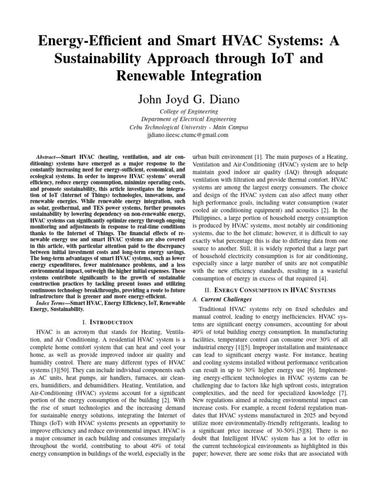 Smart HVAC Systems for Sustainability | PDF | Energy Conservation ...