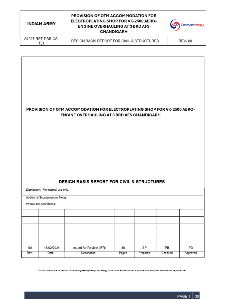 S1027 RPT DBR CS 101 | PDF | Concrete | Structural Load