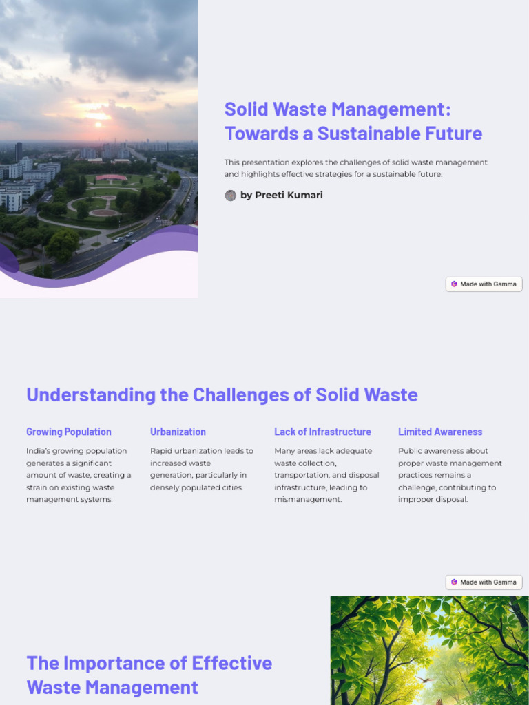 Sustainable Solid Waste Management Strategies | PDF | Waste Management ...