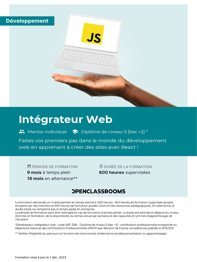 Formation Intégrateur Web en 9 mois | PDF | Internet | Internet et Web