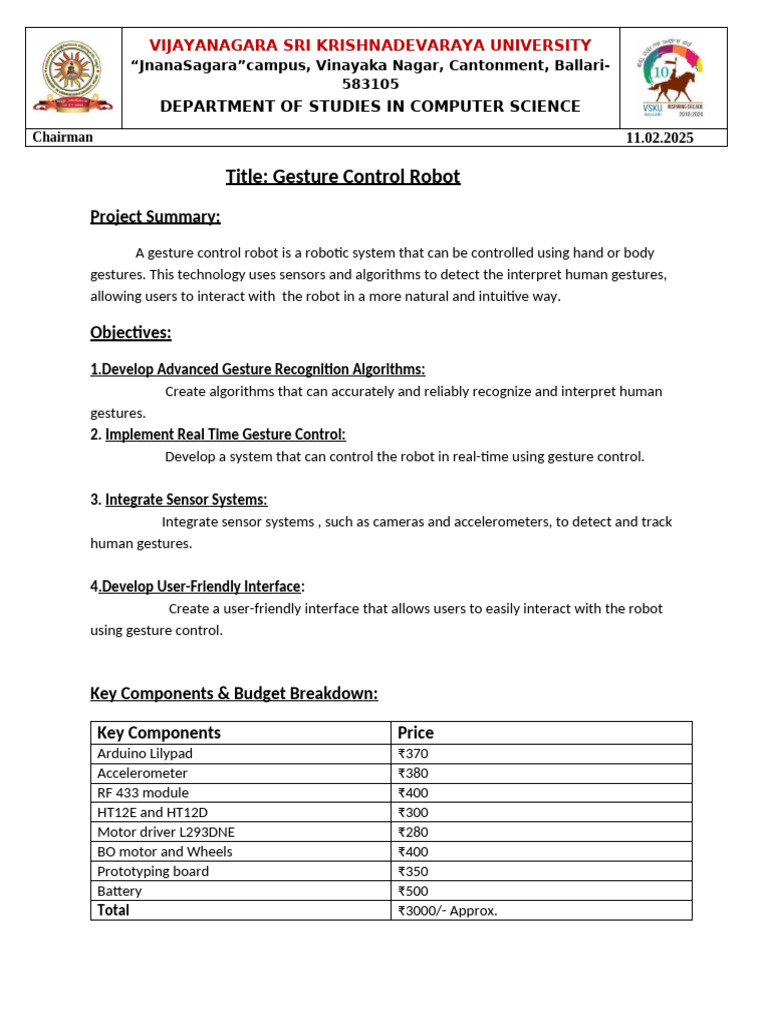 Gesture Control Robot Pdf Robotics Robot