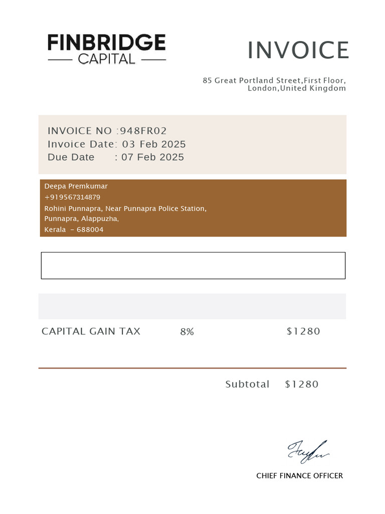 CGT Invoice | PDF