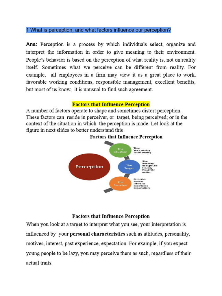 CH 6 Perception and Decision Making | PDF | Creativity | Decision Making