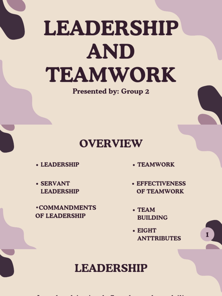 Effective Leadership and Teamwork Insights | PDF | Team Building ...