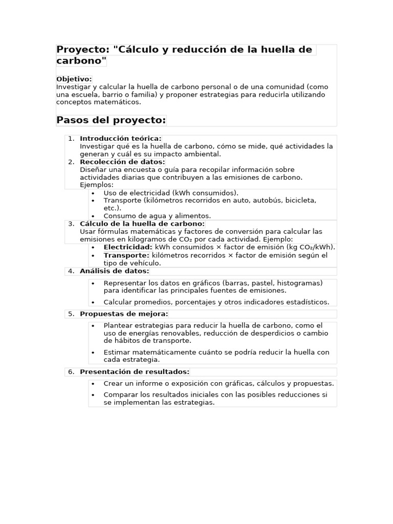 Cálculo y reducción de huella de carbono | PDF | Huella de carbono ...