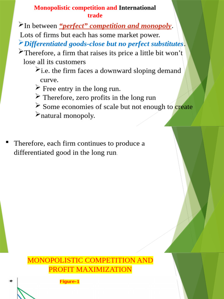 Monopolistic Competition and Trade Dynamics | PDF | Monopoly | Profit ...