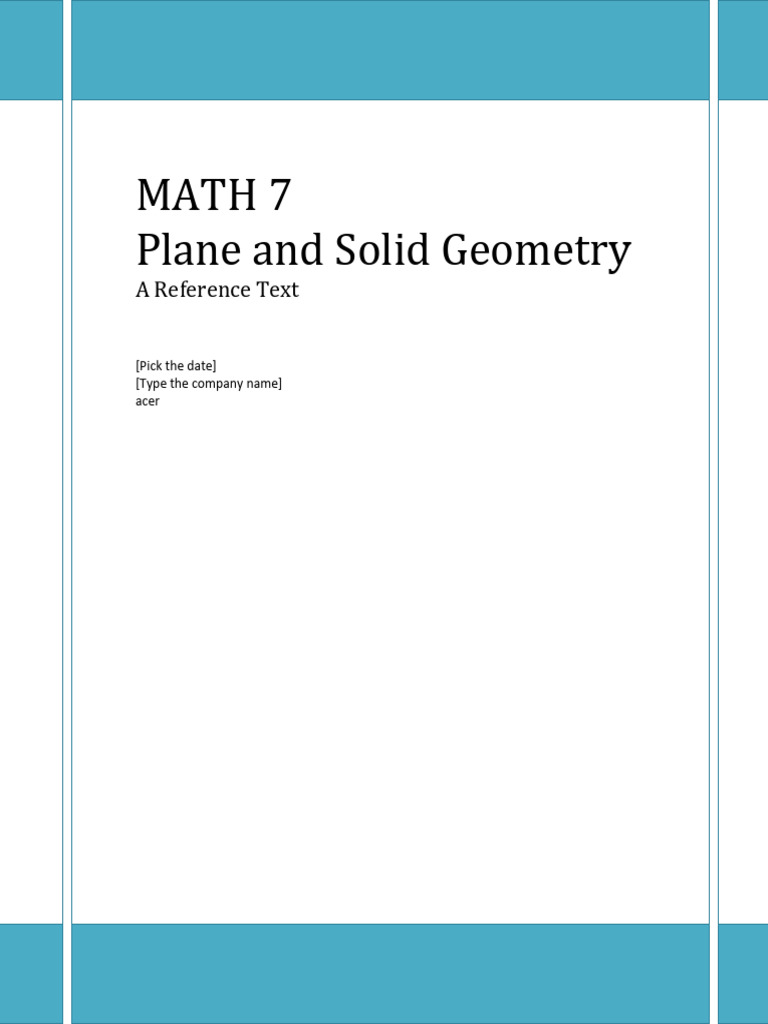 Plane and Solid Geometry Chapter II Pds Send | PDF | Geometry | Numbers