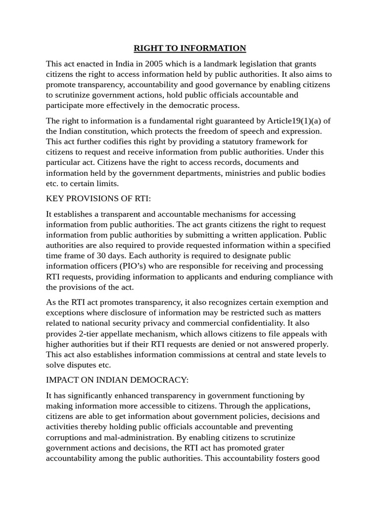 Right to information pdf freedom of information laws by country