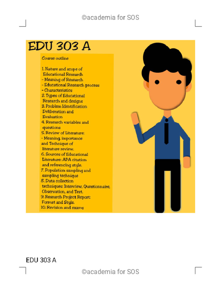 EDU 303A Lecture Note | PDF
