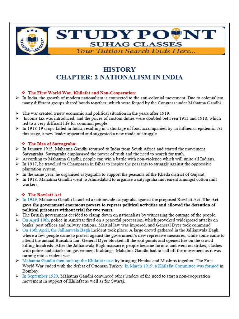 Rowlatt Act and Non-Cooperation Movement | PDF | Mahatma Gandhi | Dalit