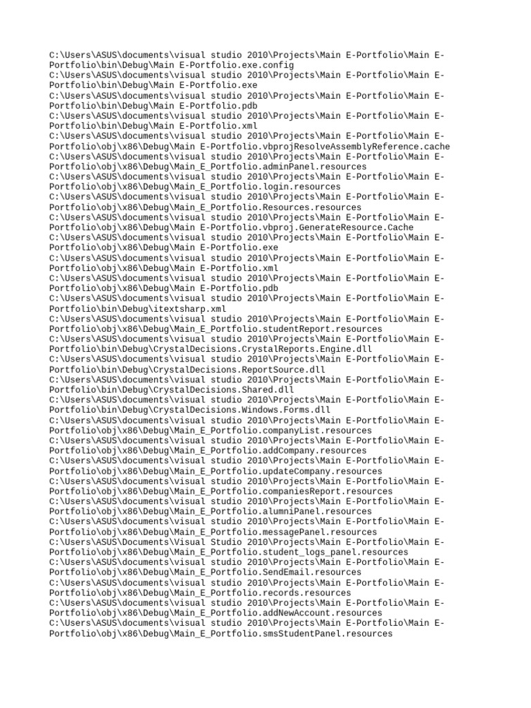 Main E-Portfolio Project Files | PDF | Operating System Families ...