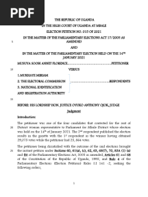 Musuya Soobi v Mukhaye and 2 Others (Election Petition No 15 of 2021) 2021 UGHCEP 20 (7 September 2021)