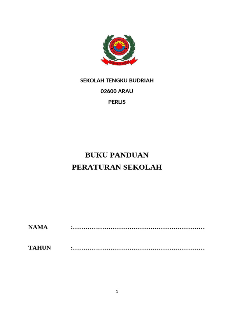Buku Peraturan Sekolah Unit Hem | PDF