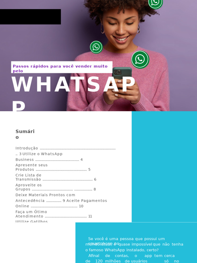 Passos Rápidos para Você Vender Muito Pelo WhatsApp | PDF | Facebook