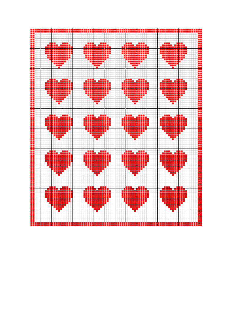 Heart Tiles Blanket Pattern Guide | PDF