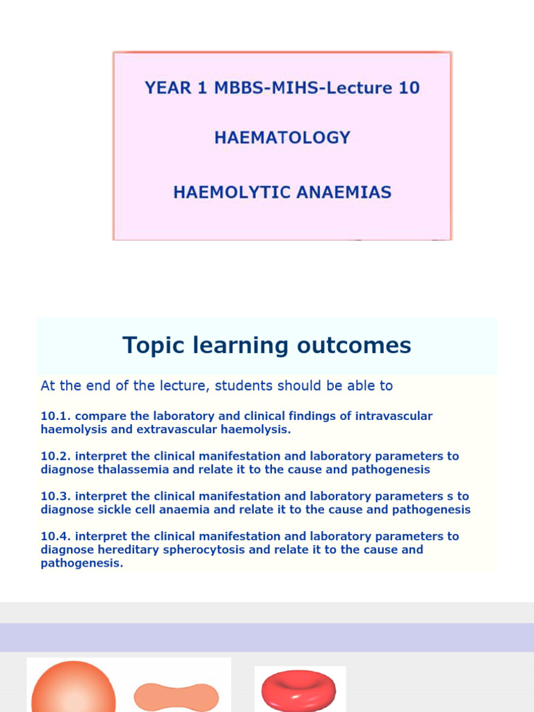 Understanding Hemolytic Anemias and Diagnosis | PDF | Anemia | Hemoglobin