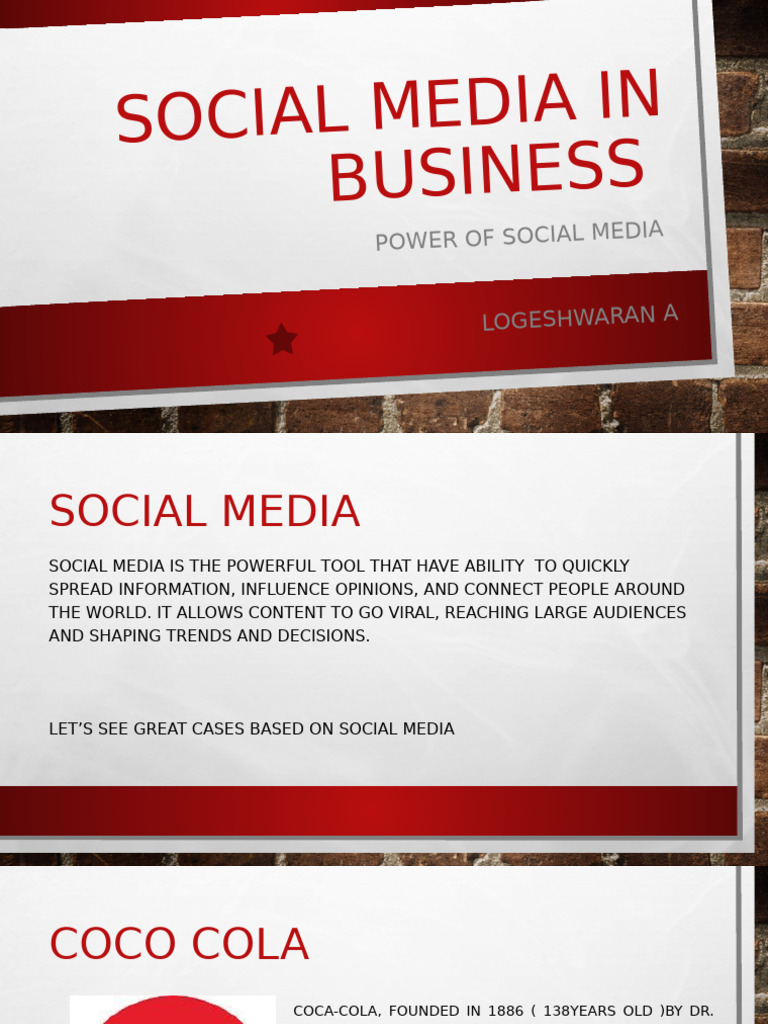 Power of Social Media Case Study | PDF | The Coca Cola Company | Coca Cola