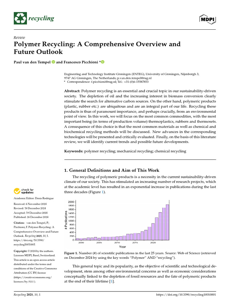 Recycling 10 00001 v2 | PDF | Polymers | Recycling
