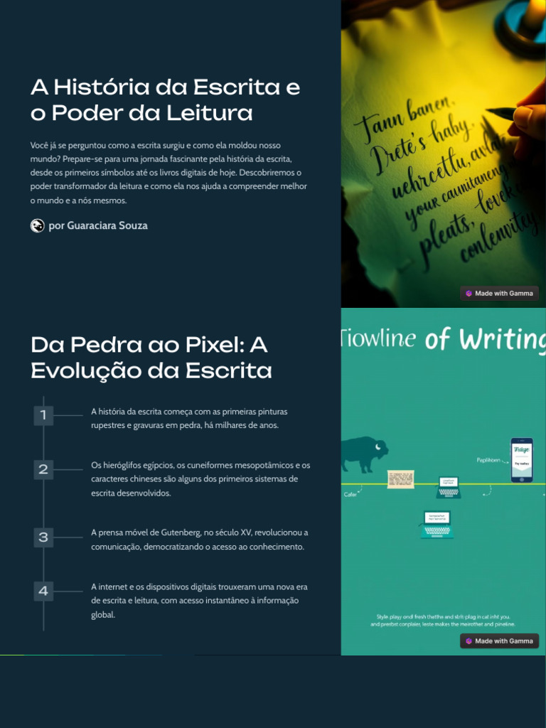 A Evolução da Escrita e Leitura | PDF | Escrita