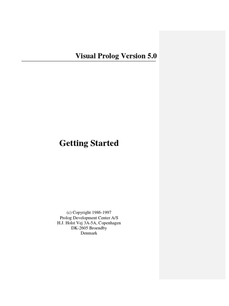 Visual Prolog 5.0 - Getstart | PDF | File Format | Databases