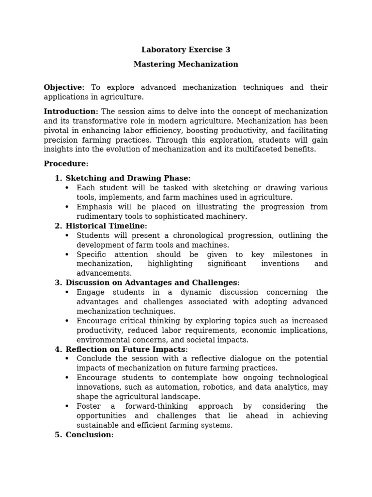 Advanced Mechanization in Agriculture | PDF | Agriculture | Machines