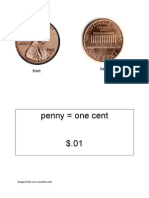 Penny One Cent $.01: Front Back