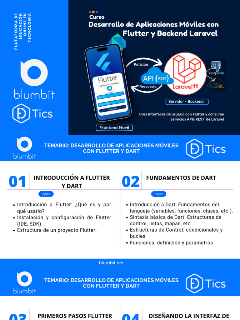 Temario Flutter y Laravel | PDF | Software de la aplicacion ...