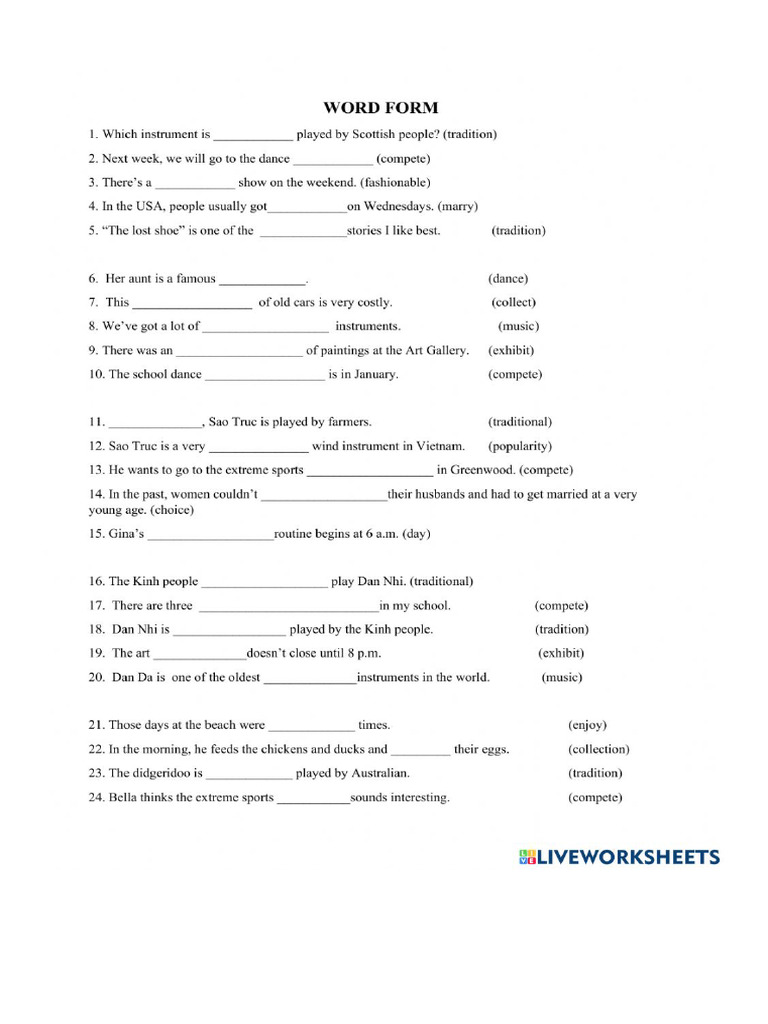 Worksheet 1560278 | PDF