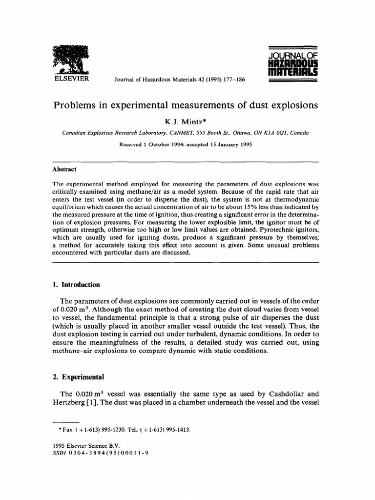 1 s2.0 030438949500011I Main | PDF | Pressure | Explosion
