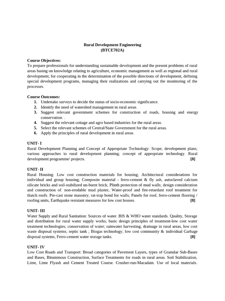 Rural Development Engineering Solutions | PDF | Brick | Water