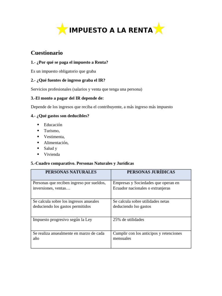 Guía sobre el Impuesto a la Renta 2024 | PDF | Impuestos | Impuesto ...