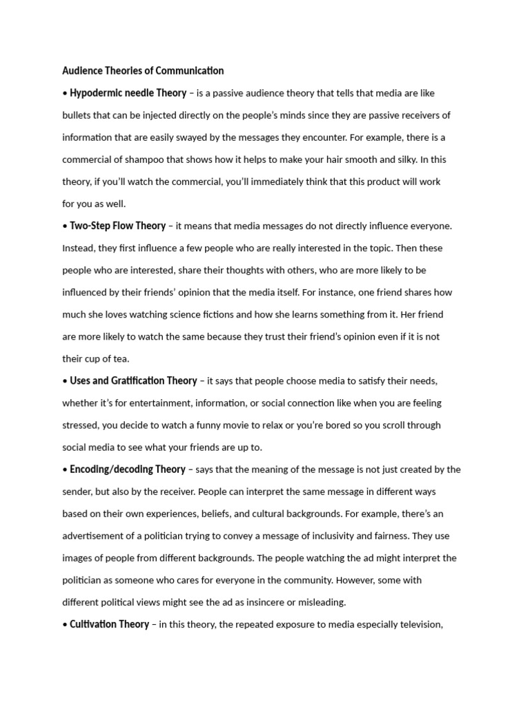 Audience Theories Pdf