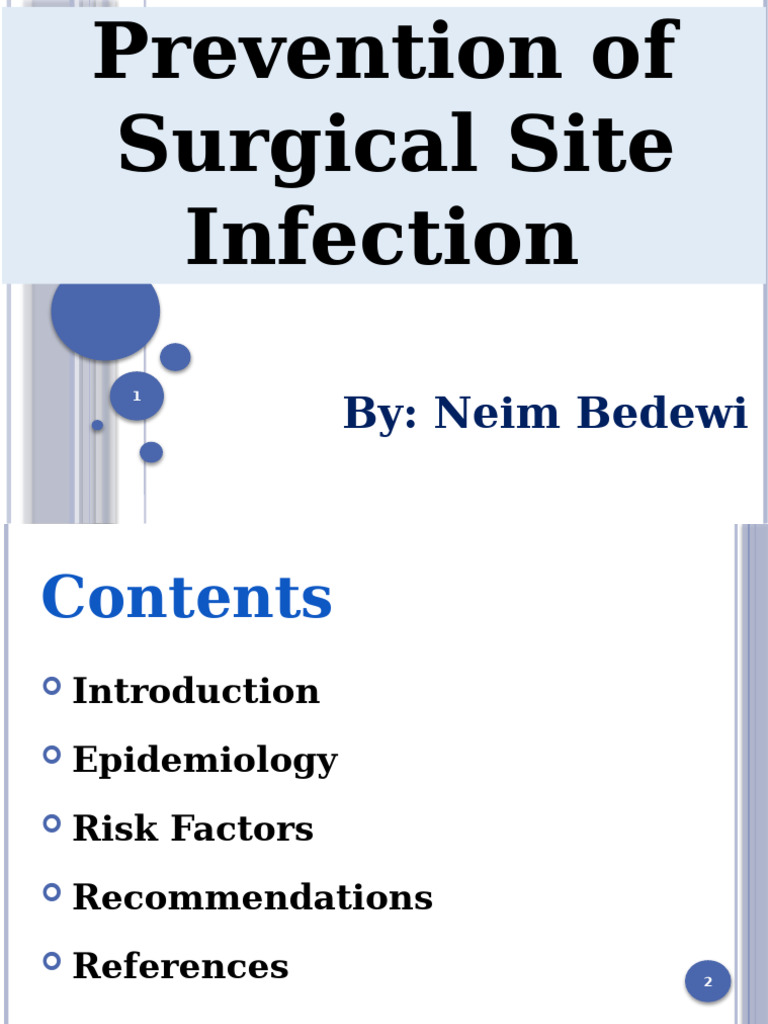 Surgical Site Infection Prevention Guide | PDF | Staphylococcus ...