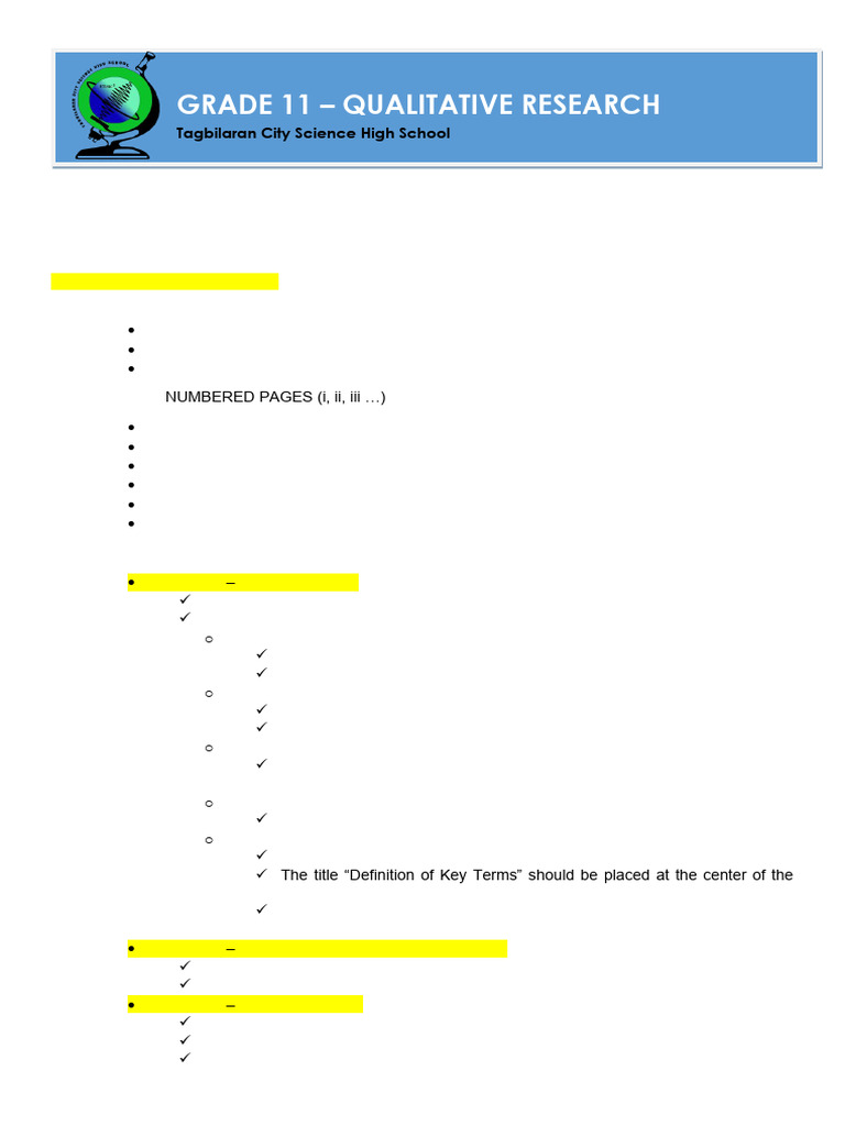 Research Project Report Format Guide | PDF
