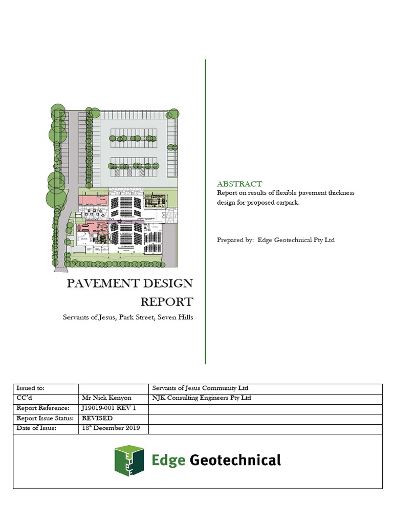 Carpark Pavement Design Report | PDF | Road Surface | Road