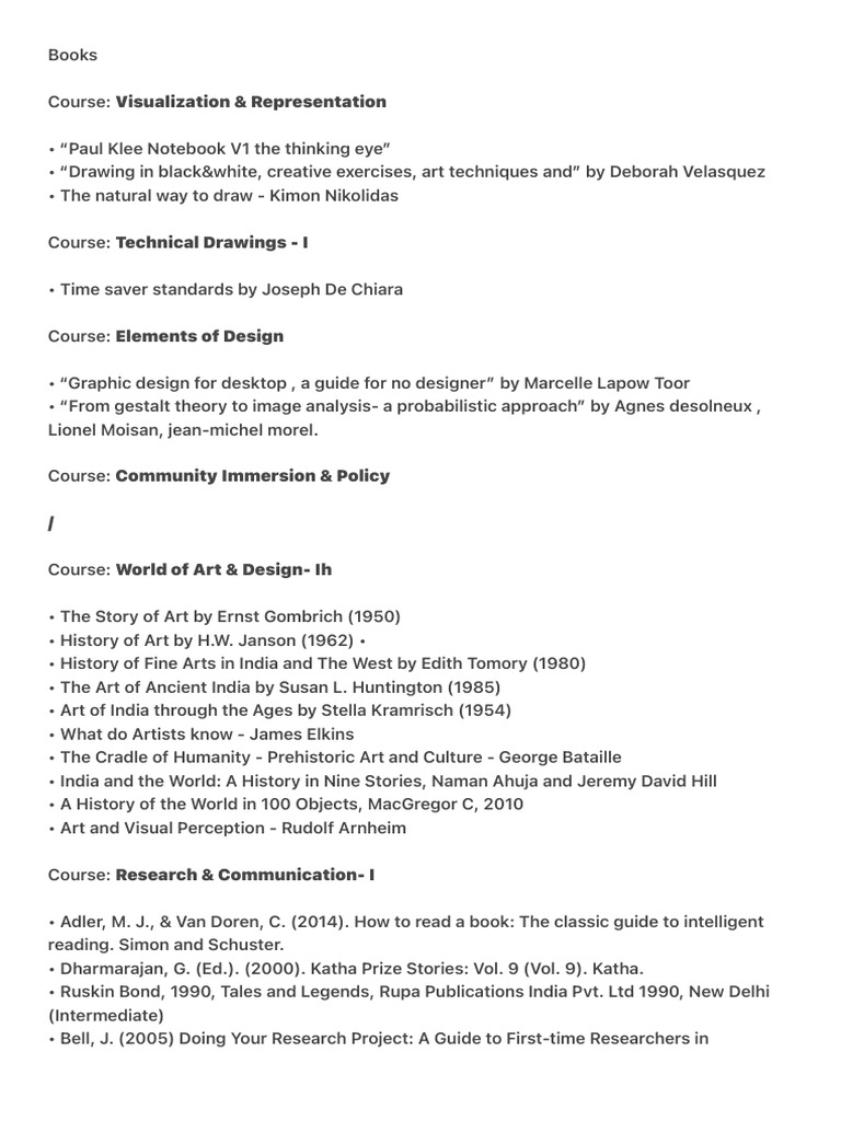Art and Design Course Resources | PDF