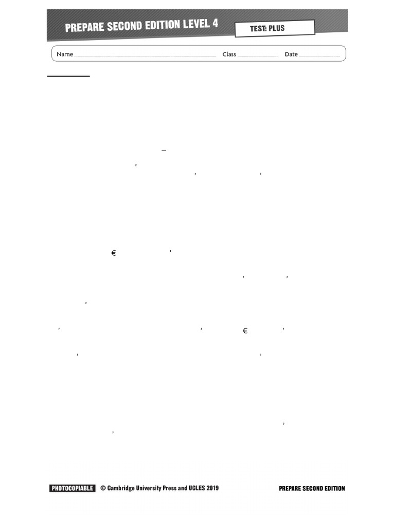 B1 Test Unit 3 and 4 | PDF | Syntax | Linguistics