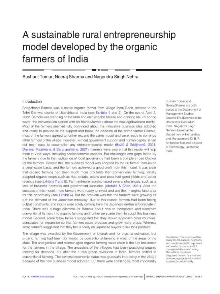 Sustainable Organic Farming in India | PDF | Organic Farming | Agriculture