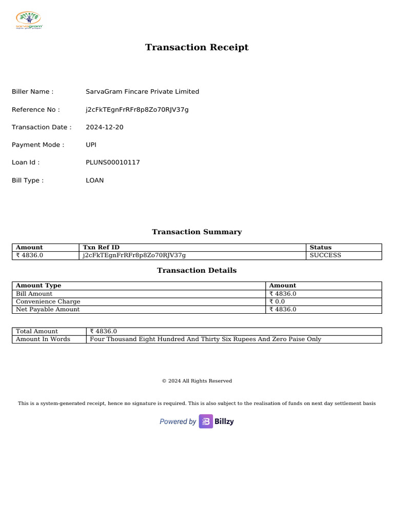 Transaction Receipt | PDF