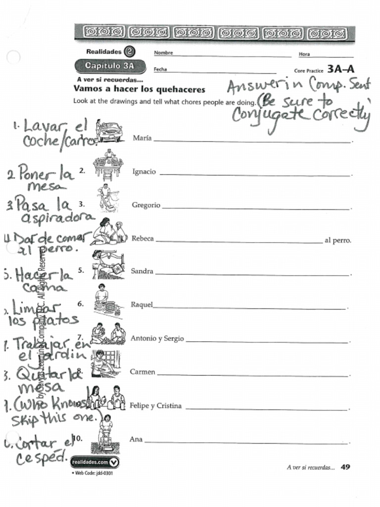 3A Core Workbook Practice | PDF