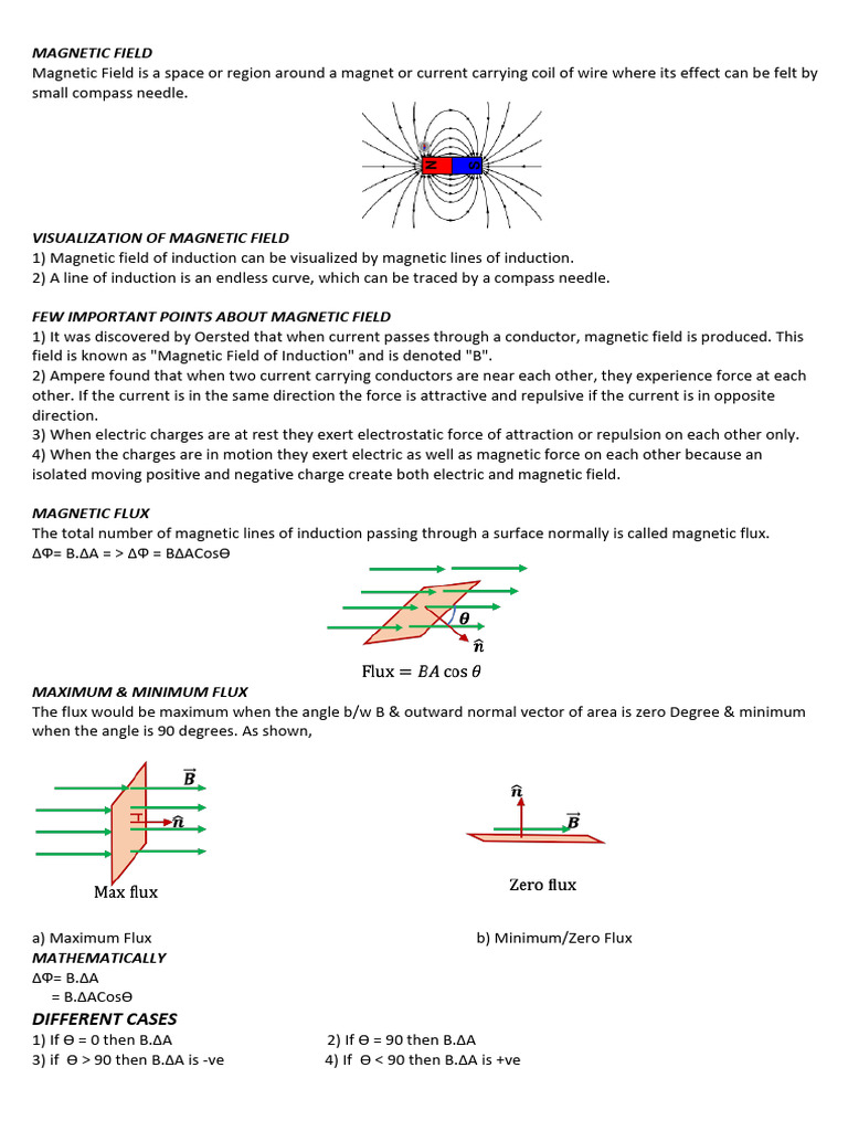 Magnetism - Physics Xii (New Book) | PDF | Magnetic Field | Flux