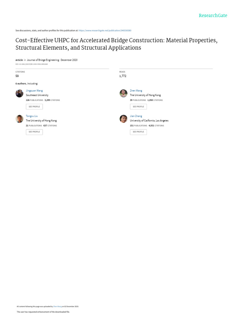 UHPCfor Accelerated Bridge Construction Material Properties Structural ...