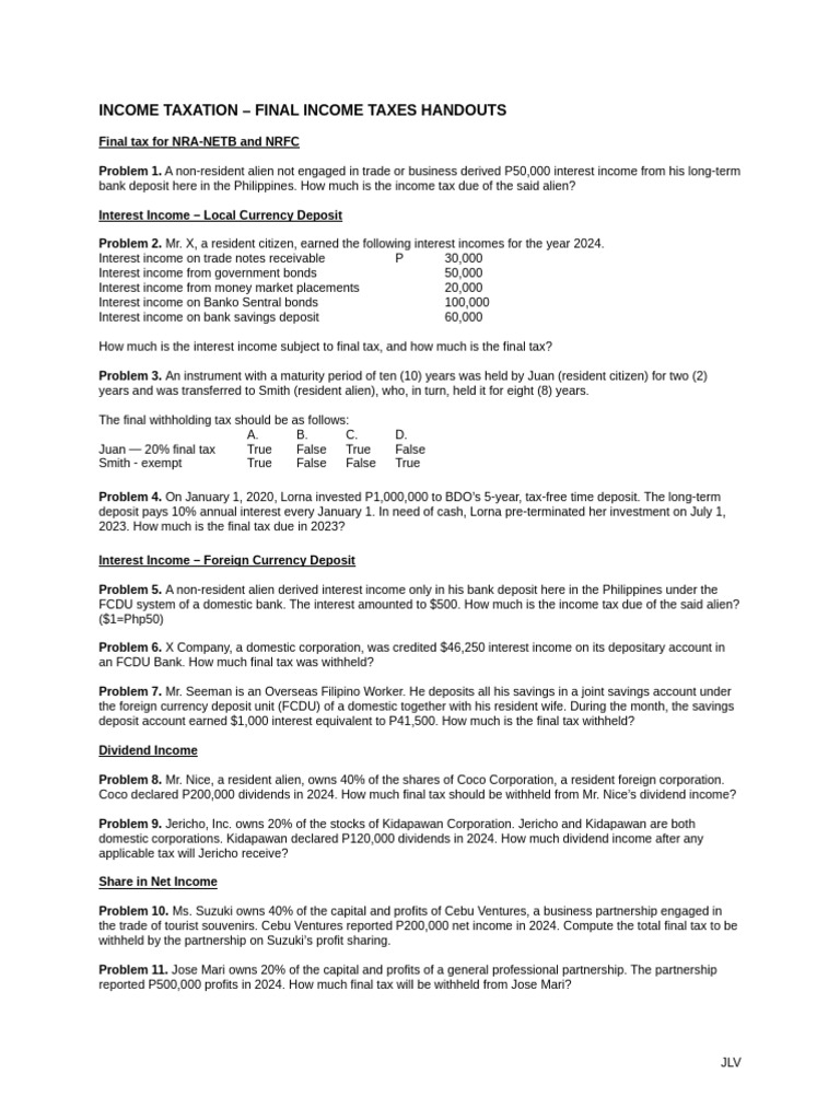Final Income Tax Computation Guide | PDF | Taxes | Dividend